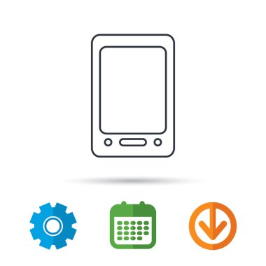 Tablet Pc simgesi. Dokunmatik ped işaret.