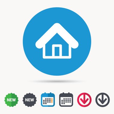 Ev simgesini. Ev bina oturum.