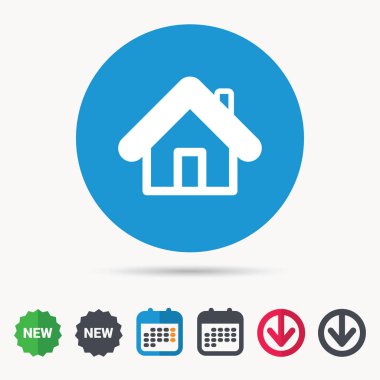 Ev simgesini. Ev bina oturum.