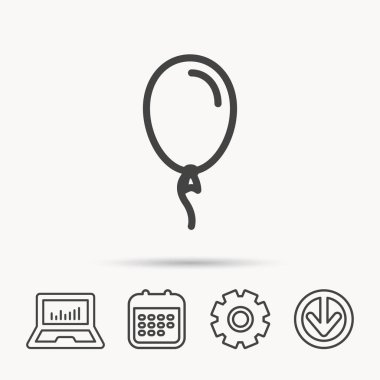 Balon simgesi. Parti dekorasyon işareti.