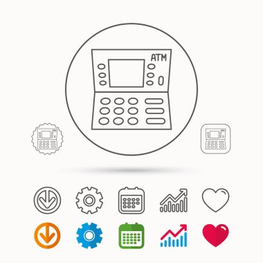 ATM simgesi. Otomatik Para Çekme işareti.