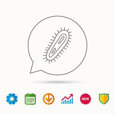 Bakteri simgesi. Tıp enfeksiyon sembolü.