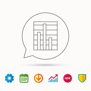 Grafik simgesini. Grafik diyagramı işareti.