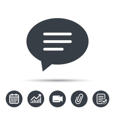 Konuşma balonu simgesinin. Sohbet işareti.