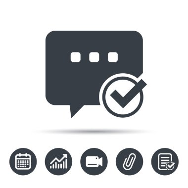 Kene simgesi ile sohbet. Konuşma balonu işareti.