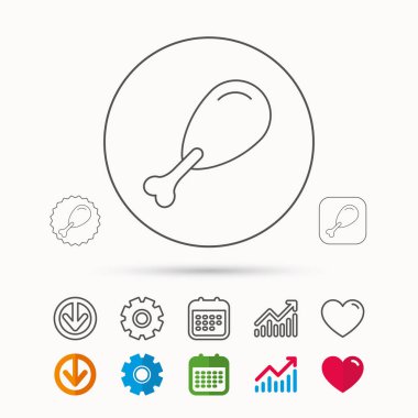 Tavuk bacağı simgesi. Baget işareti.