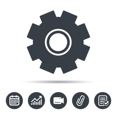 Dişli simgesini. Onarım hizmeti işareti.