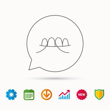 Diş ipi simgesi. Diş işareti Temizleme.