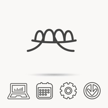 Diş ipi simgesi. Diş işareti Temizleme.