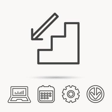 Alt katta simgesi. Yön ok işareti.