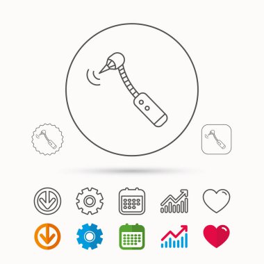 Delme aracı simgesi. Diş sözlü bur işareti.