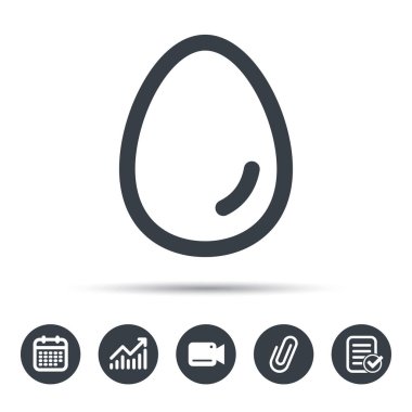 Yumurta simgesi. Kahvaltı yemek işareti.