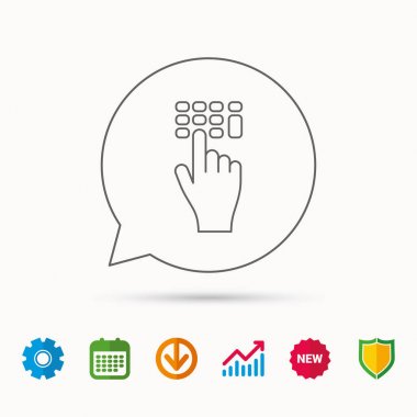 PIN kodu simgesini girin. İşaretçi işaret'i tıklatın.