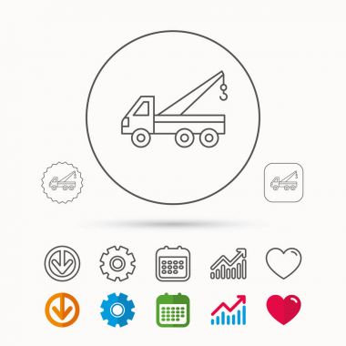 Evacuator simgesi. Park ulaşım işareti tahliye.