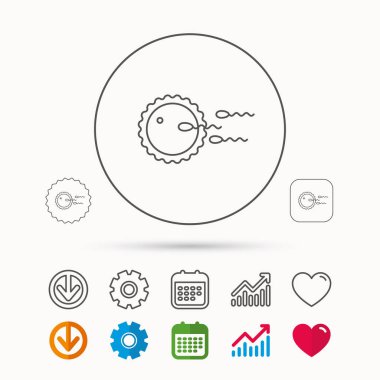 Aile planlaması simgesi. Fertilizasyon işareti.