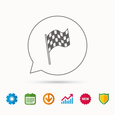 Bayrak simgesini bitirmek. Başlangıç yarış işareti.