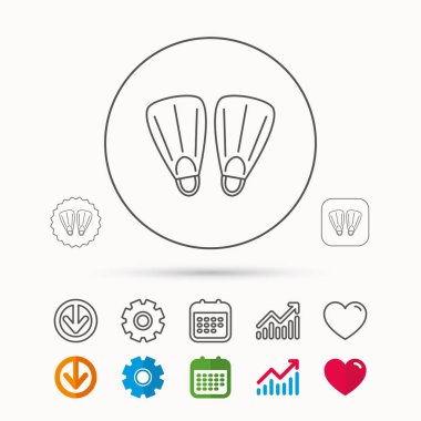 Yüzme palet simgesi. Dalış işareti.