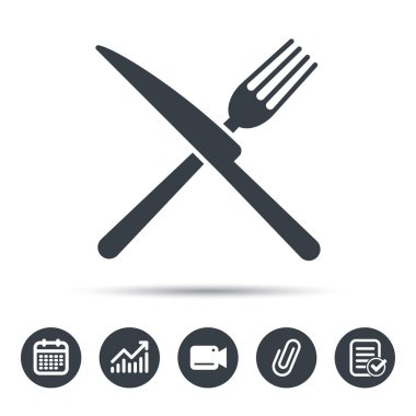 Çatal ve bıçak simgeler. Çatal bıçak takımı işareti.