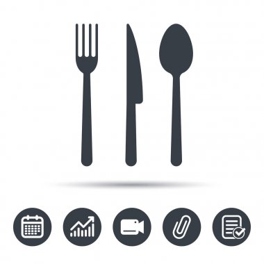 Çatal, bıçak ve kaşık simgeler. Çatal bıçak takımı işareti.