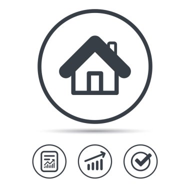 Ev simgesini. Ev bina oturum.