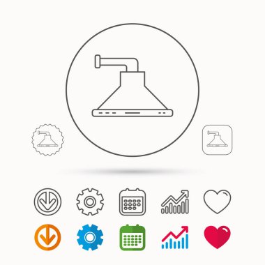 Mutfak hood simgesi. Mutfak ekipman işareti.