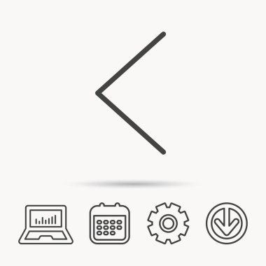 Sol ok simgesi. Önceki işaret.