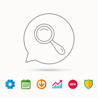 Arama simgesi. Büyüteç camı işareti.