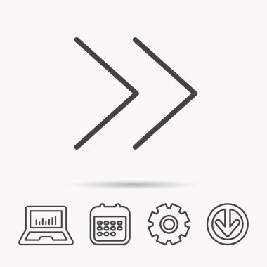 Sonraki ok simgesi. İleri işareti.