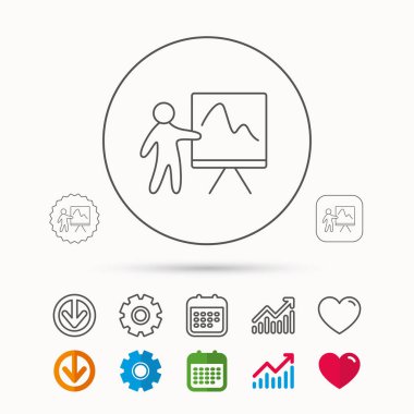 Sunu simge. İstatistik grafik işareti.