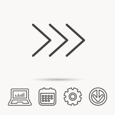 Sağ ok simgesi. İleri işareti.