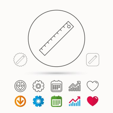 Cetvel simgesi. Yeşilaycı işareti.