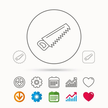 Simge gördüm. Marangozluk ekipman işareti.