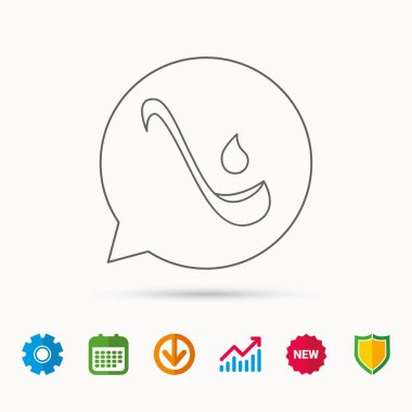 Çorba Kepçe simgesi. Mutfak kaşık işareti.