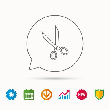 Terzi makas simgesi. Kuaförlük işareti.