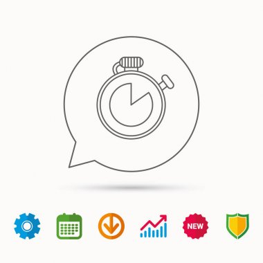 Zamanlayıcı simgesi. Kronometre işareti.