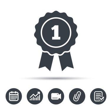 Kazanan madalya simgesi. Ödülü amblemi işareti.