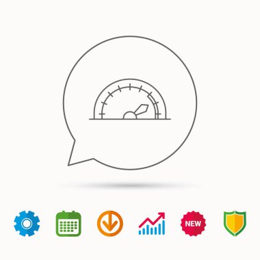 Hız göstergesi simgesi. Hız takometre oklu.