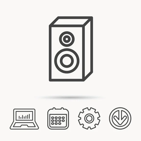 Icono de sonido. Señal de altavoz musical . — Vector de stock