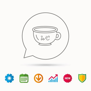 Bebek wc pot simgesi. Çocuk tuvalet işareti.