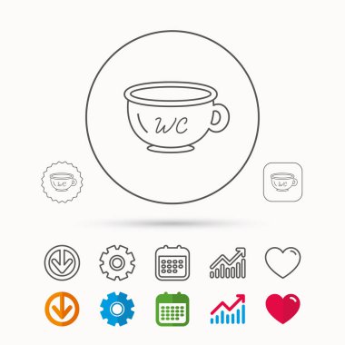 Bebek wc pot simgesi. Çocuk tuvalet işareti.