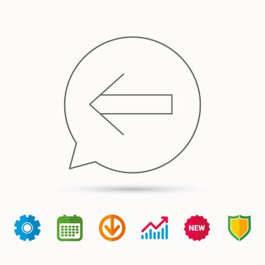 Geri ok simgesi. Önceki işaret.