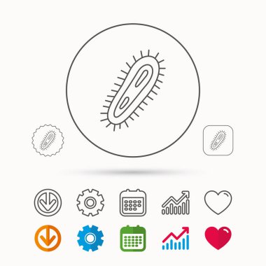 Bakteri simgesi. Tıp enfeksiyon sembolü.