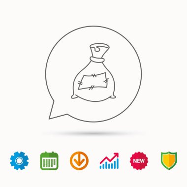 Gübre simgesiyle çanta. Fertilizasyon çuval.