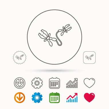 Terminal elektrik simgesi. Pilin şarj edilmesi.