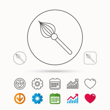 Fırça simgesi. Boya Fırçası aracı işareti.