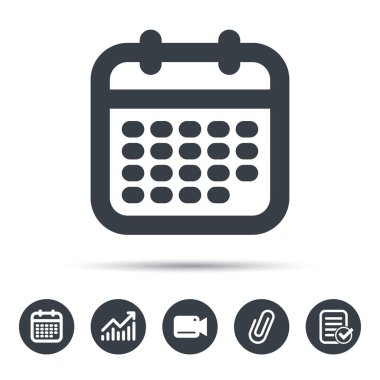 Takvim simgesini. Olaylar uyarı mektubu işareti.