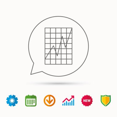 Grafik simgesini. Grafik diyagramı işareti.