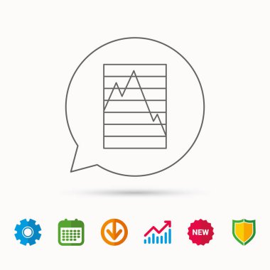 Grafik simgesini. Grafik diyagramı işareti.