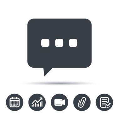 Sohbet simgesi. Konuşma balonu işareti.