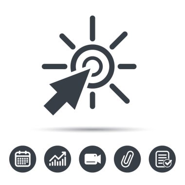 Simgesini tıklatın. Bilgisayar fare imleç işareti.